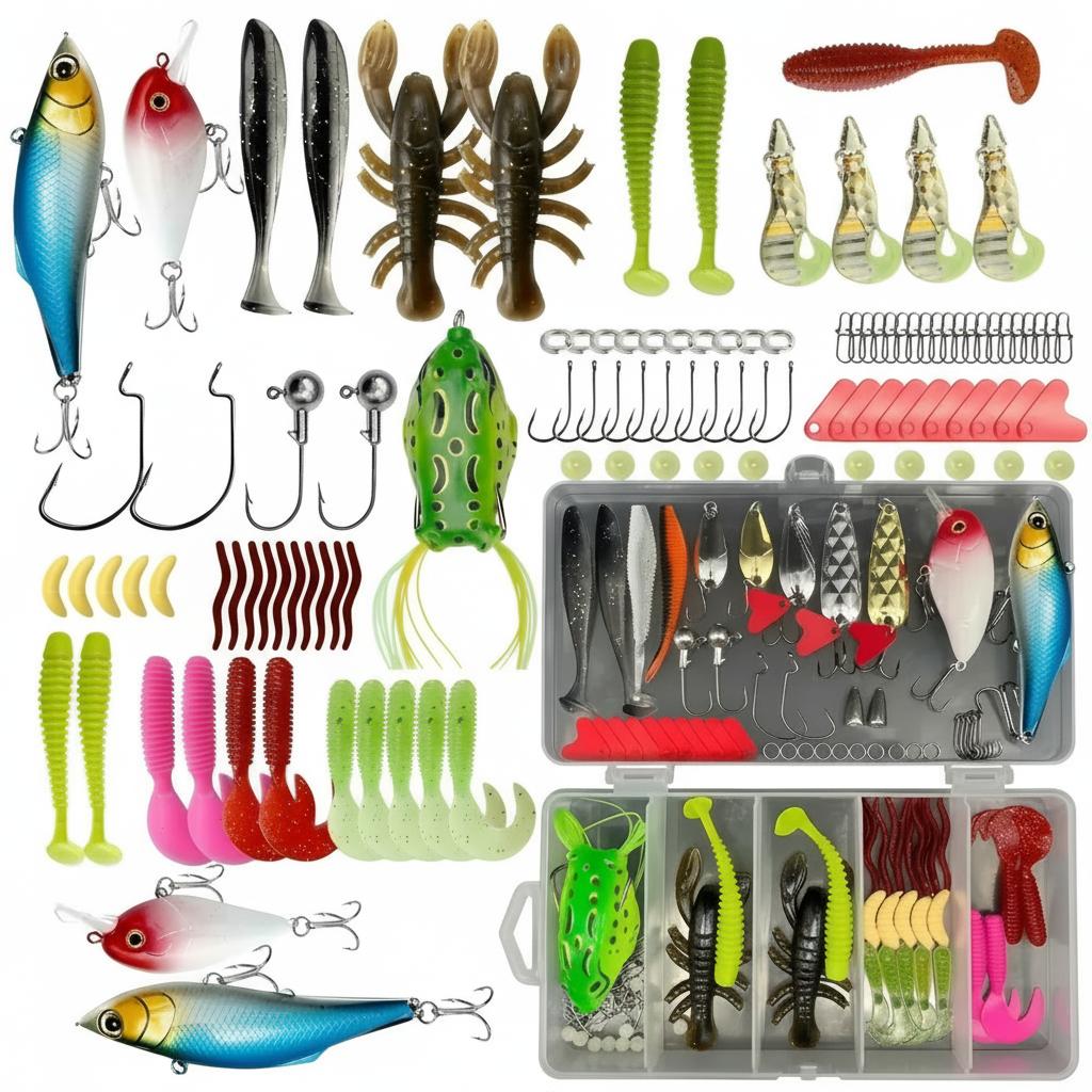 Fishing Equipment Box - 133Pcs Premium Fishing Lures Tackle Box