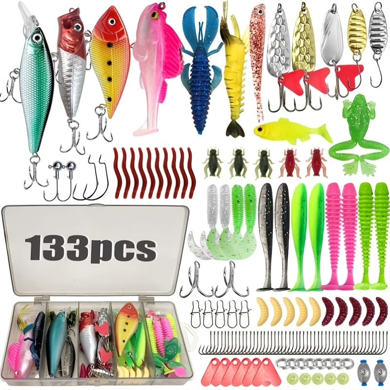 133Pcs Premium Fishing Lures T - đánh giá và giá Fishing Equipment Box
