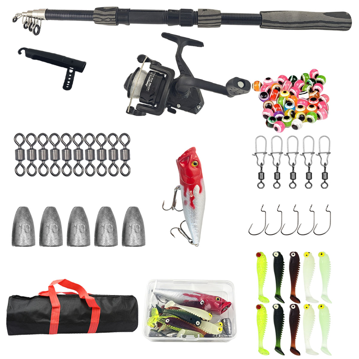 Portable Telescopic Fishing Ro - đánh giá và giá Fishing Equipment Box