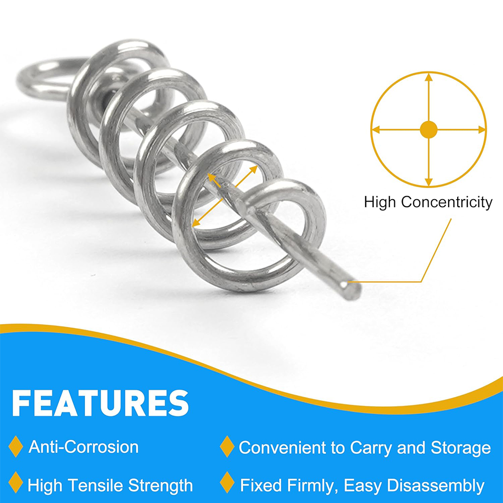 50Pcs Spring Twist Lock Fishin - đánh giá và giá Fishing Equipment Used