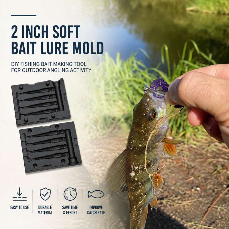 2 Inch Soft Bait Lure Mold DIY - đánh giá và giá Fishing Equipment Used